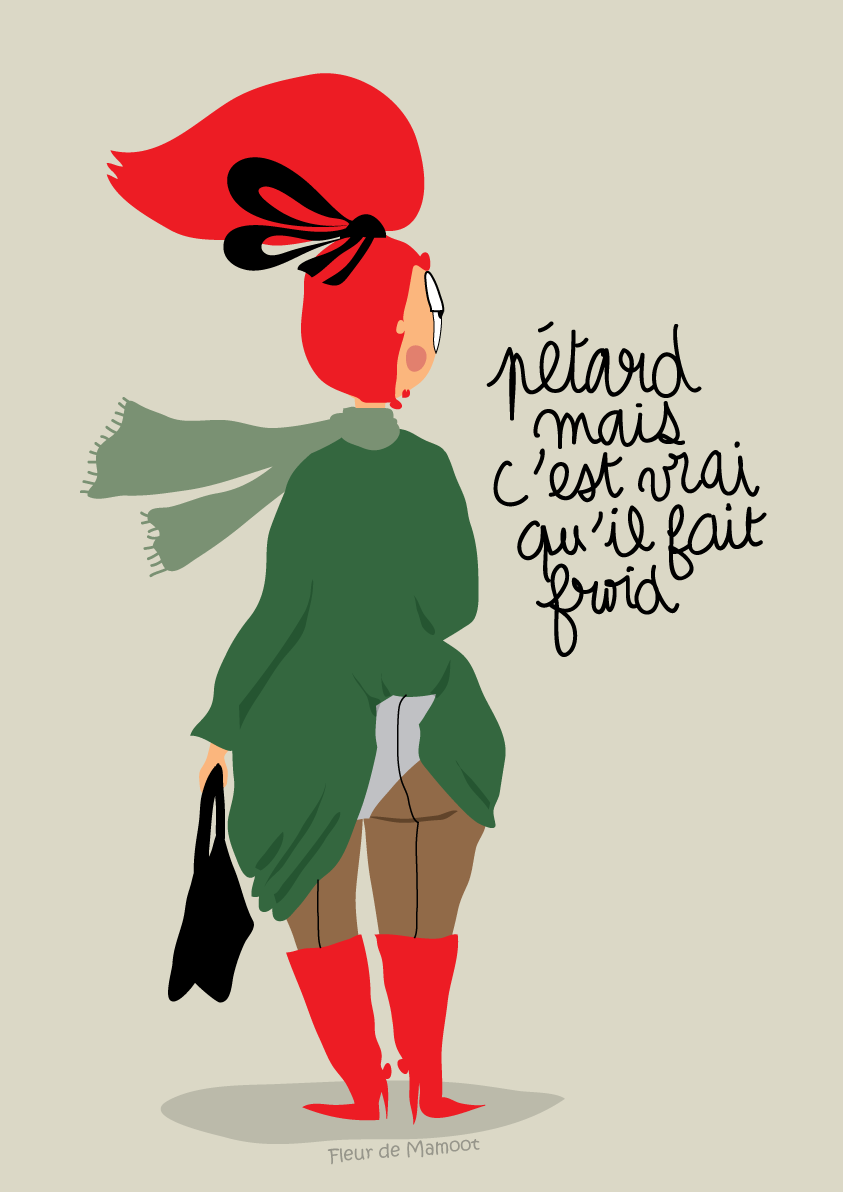 Affiche Frileuse - Version hiver